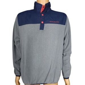 Southern Tide Pullover Fleece Blue/Grey Sweater Jacket Sz‎ L